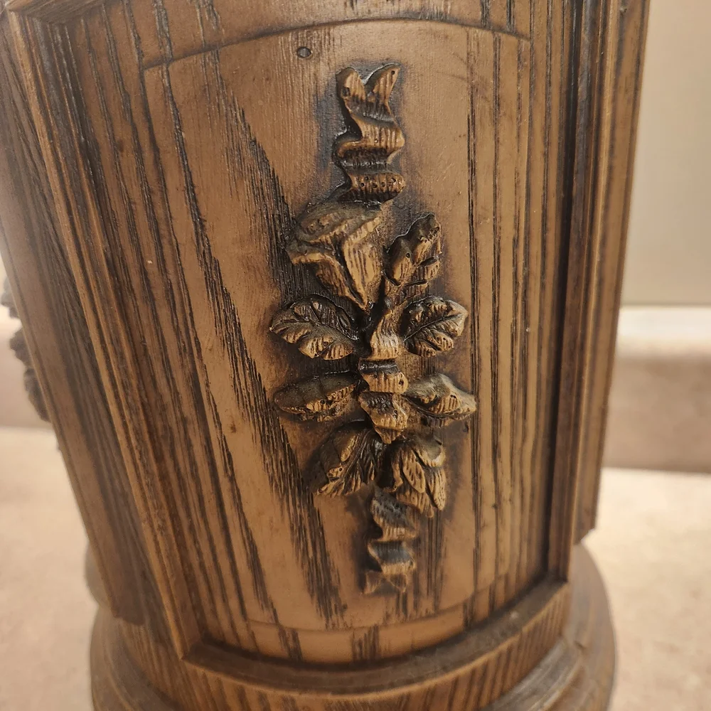 Vintage faux wood Insulated ice bucket